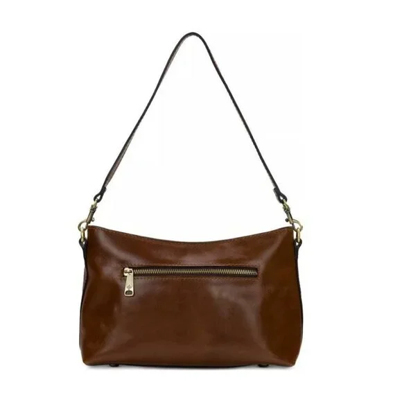 Elegant Brown Leather Shoulder Bag - Picture 3 of 13